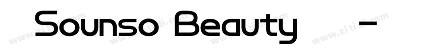 上首Sounso Beauty英文字体字体转换